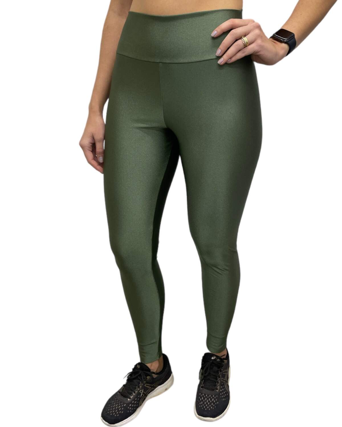 Calça Feminina Legging básica com cós largo Verde - Aqua Brasil