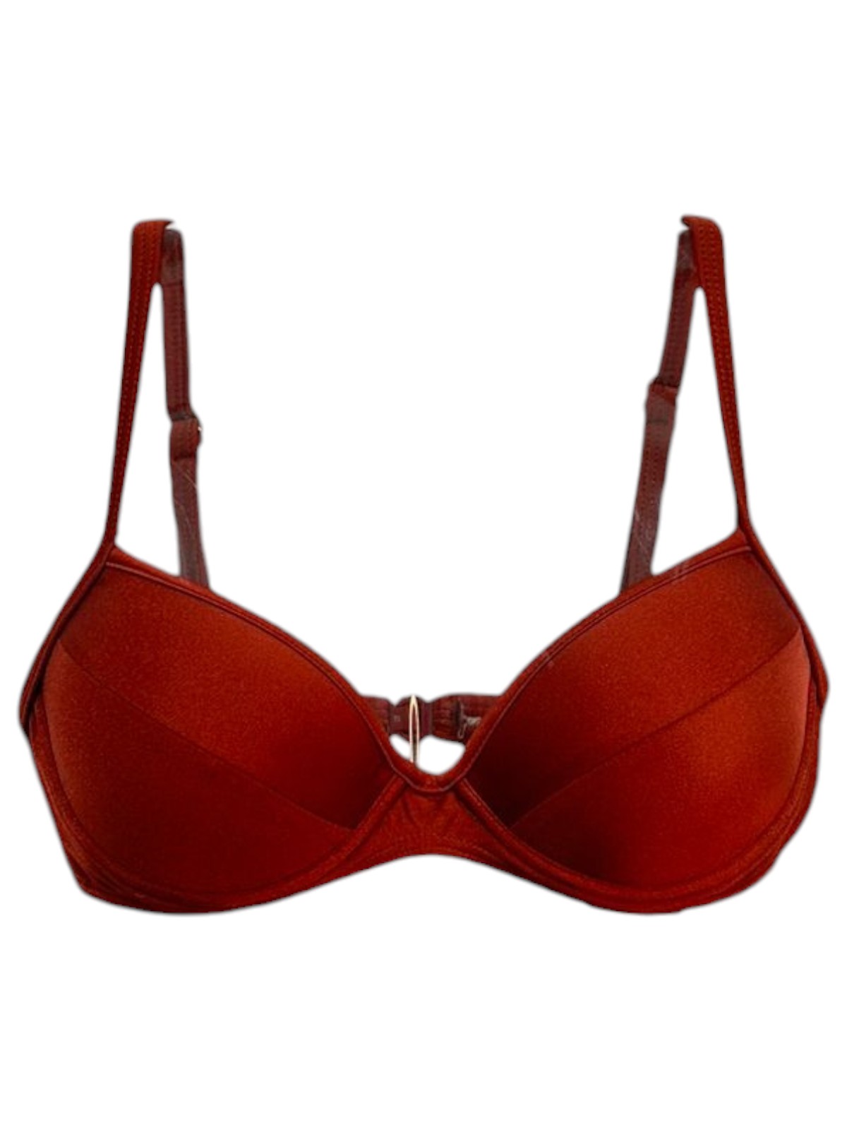 Top de biquíni meia taça com bojo liso - Imagem 11