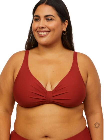 Top de Biquini plus size com detalhe frontal Cores