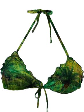 Top de biquíni cortininha com babadinho e bojo Ekos