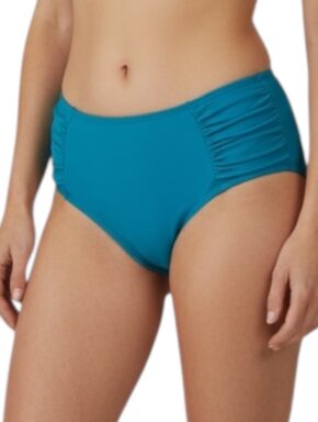 Tanga de biquíni lateral larga modelo Sunkini com detalhe drapeado Azul