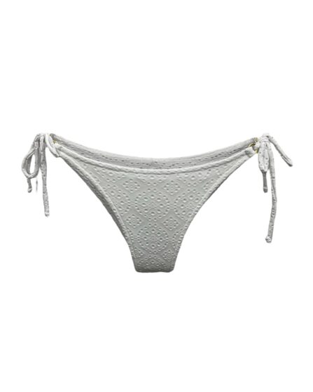 Tanga de biquíni amarração lateral e detalhe de argolinha dourada Laise