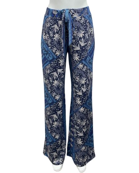 Calça pantalona com amarração na cintura Batik - Imagem 4