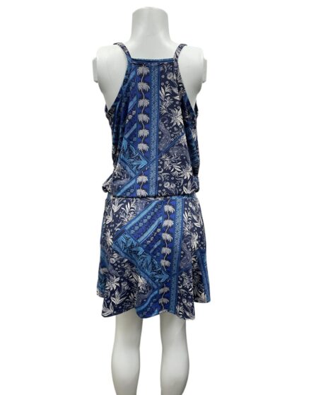 Vestido curto com alça fina e transpassado na frente Batik - Imagem 3