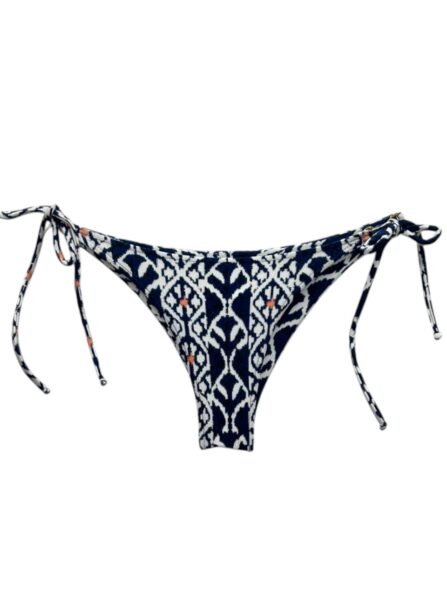 Tanga de biquíni amarração lateral argolinha dourada Ikat - Imagem 4