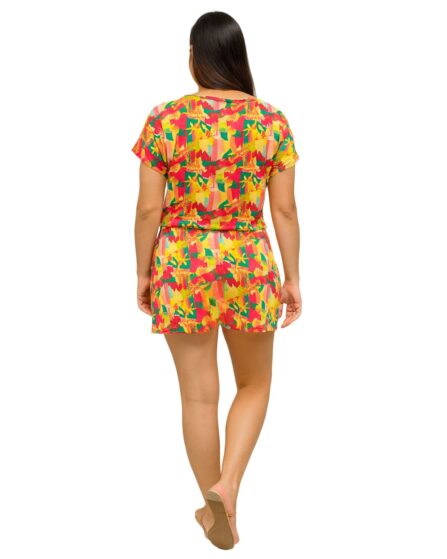 Vestido curto com amarração na cintura Vitamina - Imagem 2