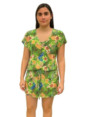 Vestido curto com amarração na cintura Groove