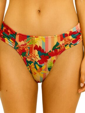 Tanga de biquíni lateral drapeada Vitamina