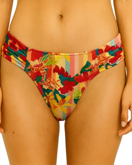 Tanga de biquíni lateral drapeada Vitamina