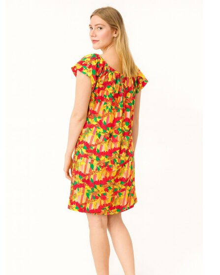 Vestido curto com amarração no ombro Vitamina - Imagem 3