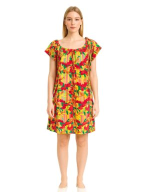 Vestido curto com amarração no ombro Vitamina