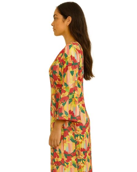 Vestido longo manga ¾ Vitamina - Imagem 3