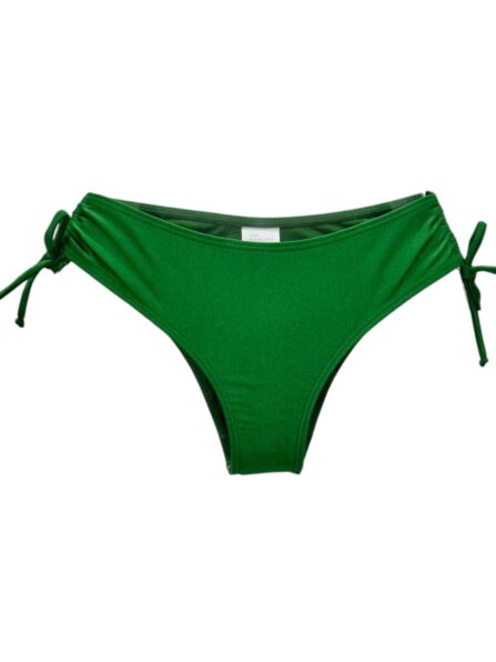 Tanga de biquíni com detalhe franzido na lateral lisa - Imagem 10