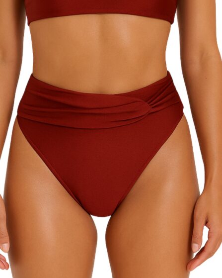 Tanga de biquíni com elo Frontal Cores