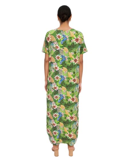 Vestido midi com decote V e mangas curtas Groove - Imagem 3