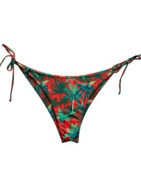 Tanga de biquíni com amarração lateral e argolinha Bliss