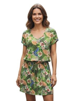 Vestido curto com amarração na cintura Groove