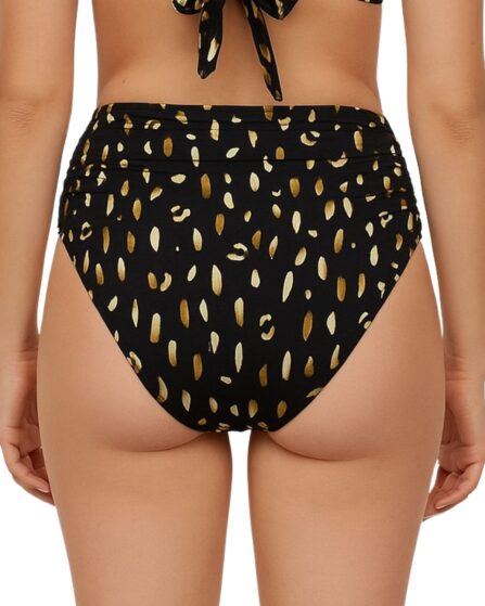 Tanga de biquíni com elo Frontal Oliva Print - Imagem 3