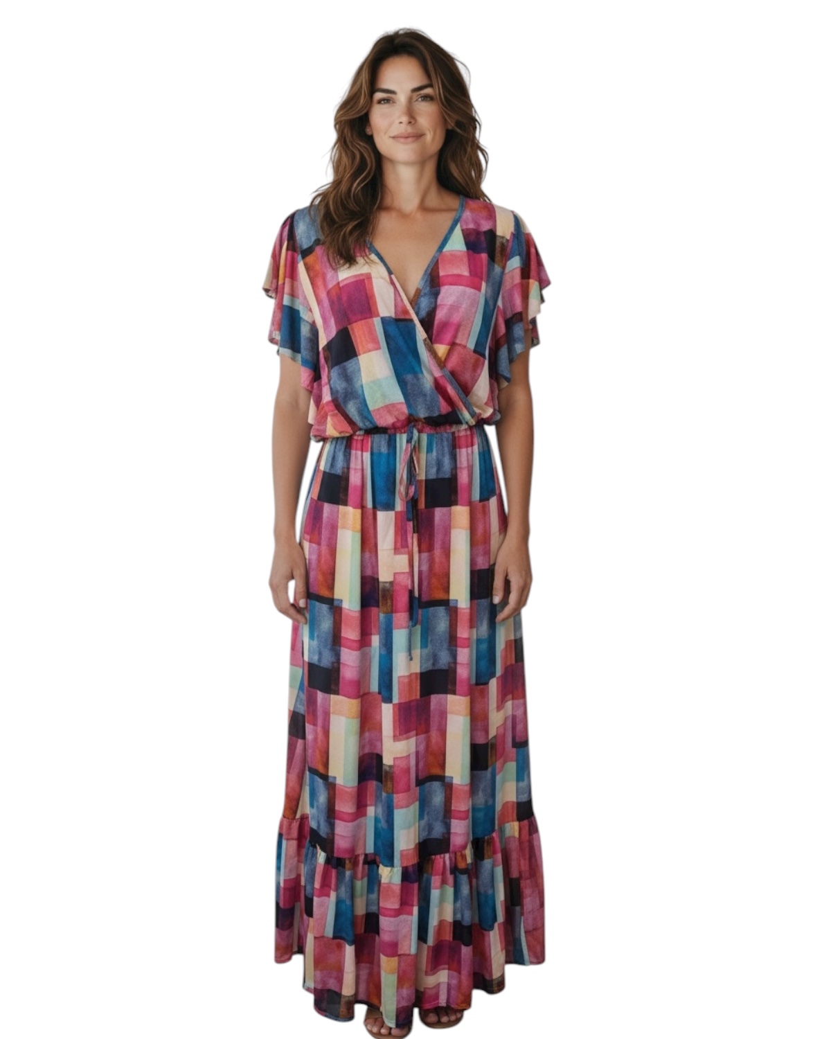 Vestido Longo com babados Lassi