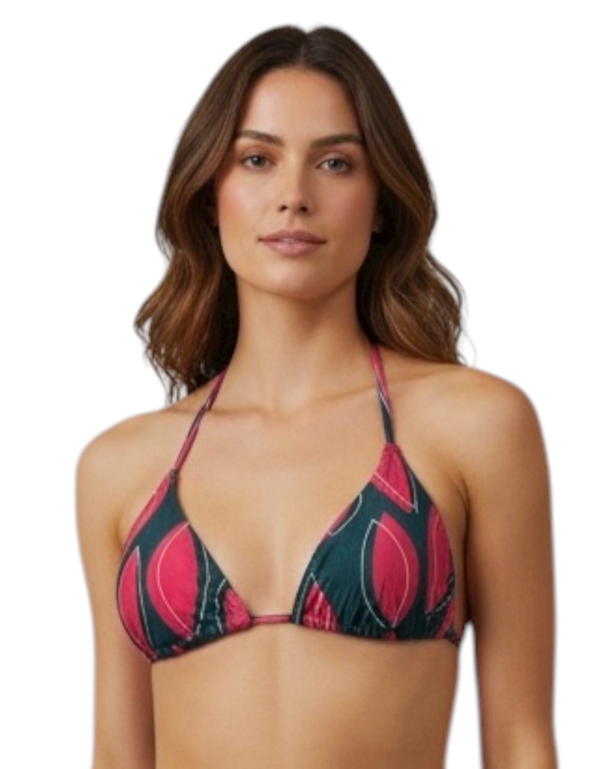 Top de Biquíni cortininha Ville Pink