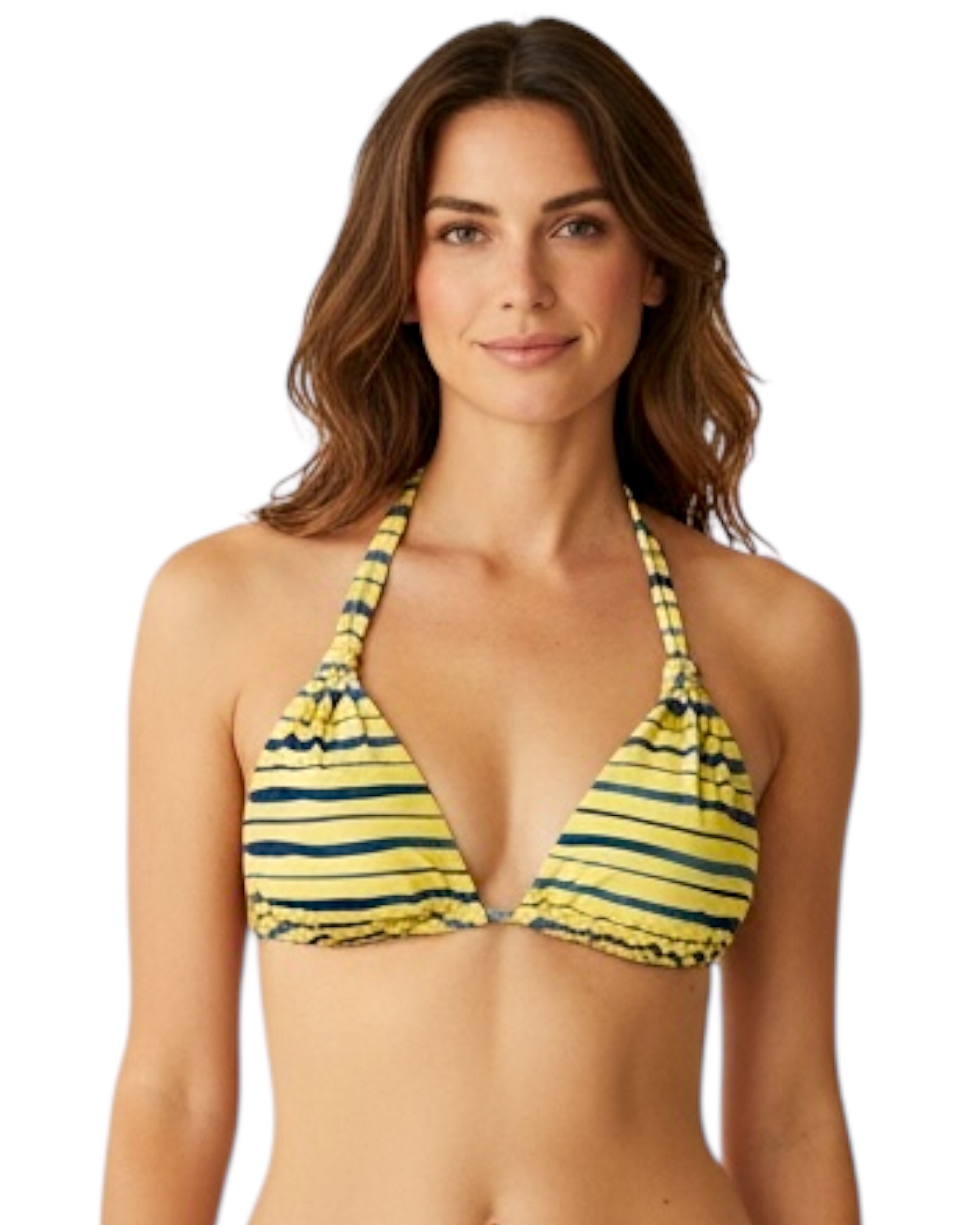 Top de biquíni cortinão frente única com bojo removível Solara