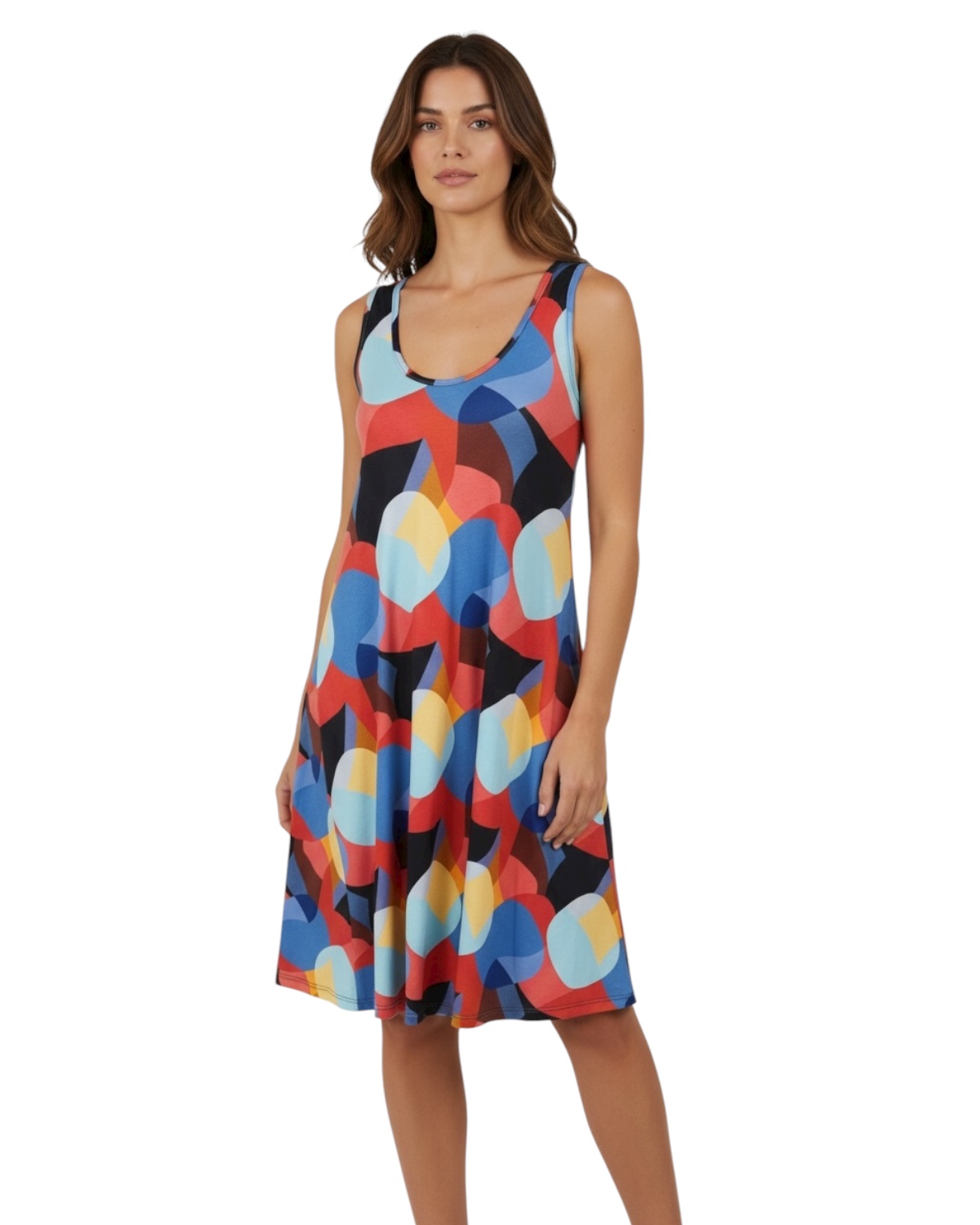 Vestido regata curto evasê Positano