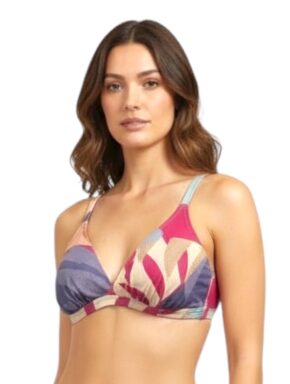 Top de biquíni transpassado com bojo removível Twist