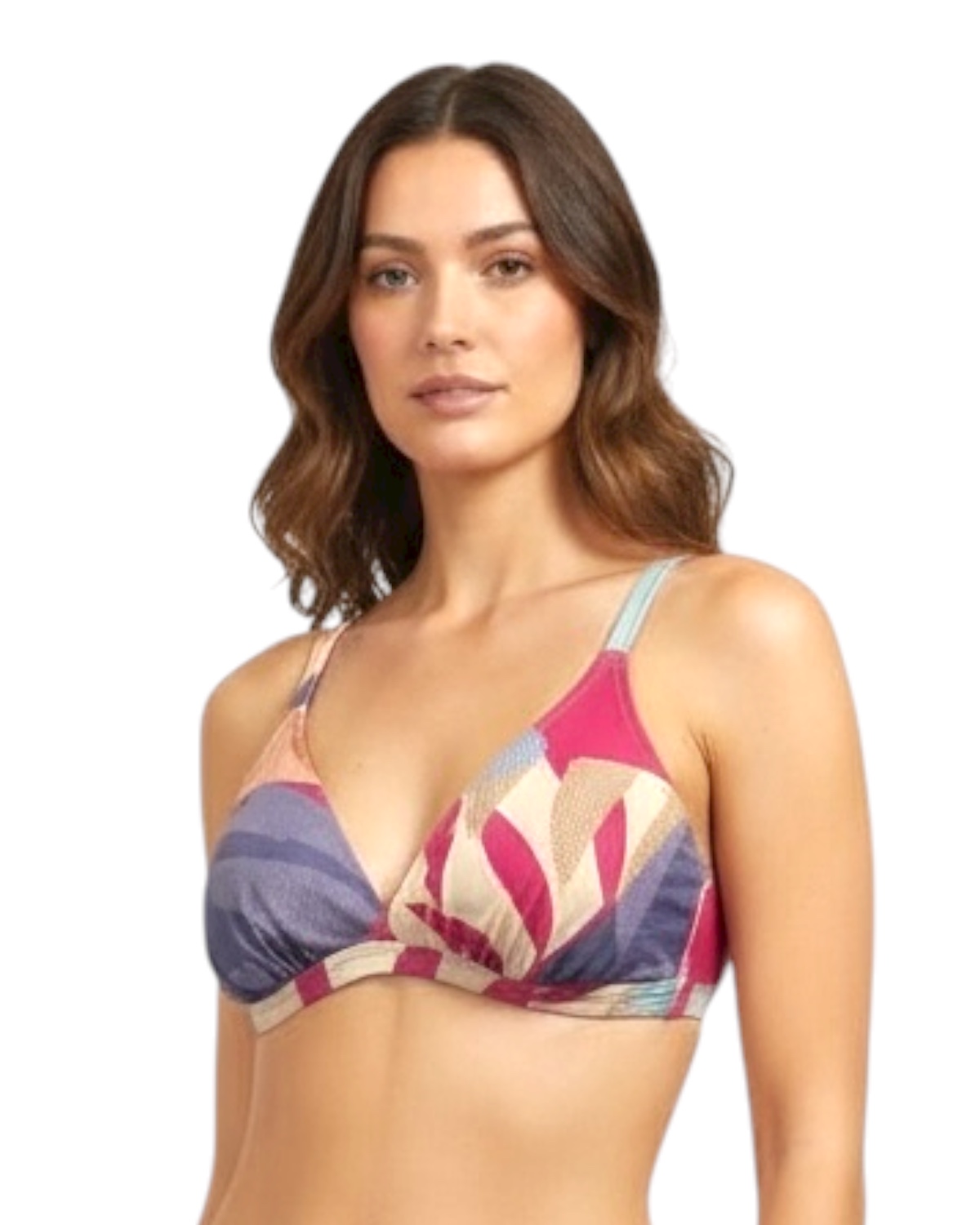 Top de biquíni transpassado com bojo removível Twist