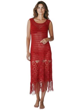 Saída de Praia Macrame com Franjas