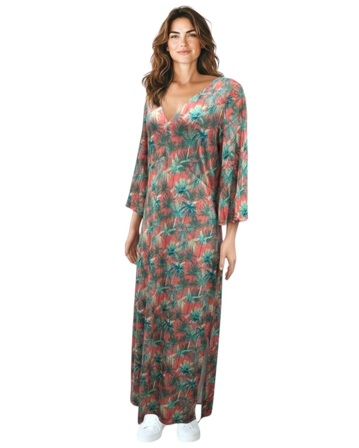 Vestido longo manga ¾ Bliss