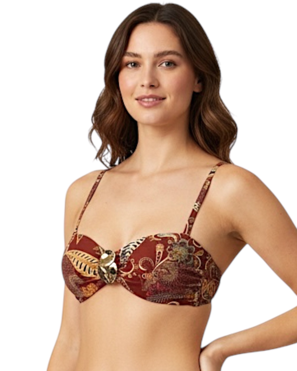 Top de biquíni tomara que caia com fivela alças removíveis Teba Liquor - Imagem 4