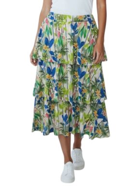  Saia Midi com babados Giardino