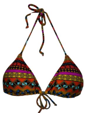 Top de biquíni estampado modelo Cortininha Kalifa
