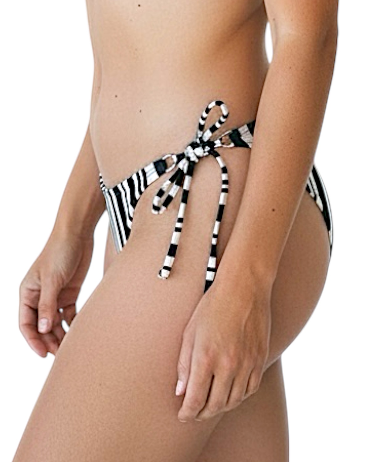 Tanga de biquíni amarração lateral argolinha dourada Textura Atoalhada Duna - Imagem 2