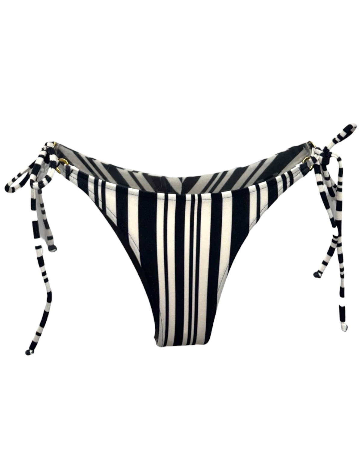 Tanga de biquíni amarração lateral argolinha dourada Textura Atoalhada Duna