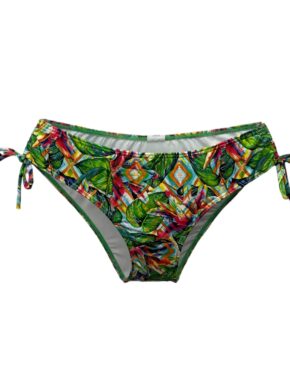 Tanga de biquíni franzida na lateral Artdeco