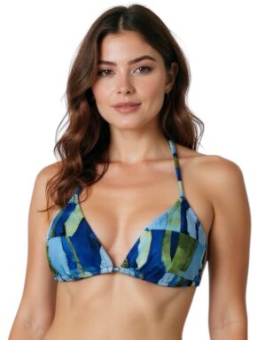 Top de biquíni cortininha com bojo removível Ondra