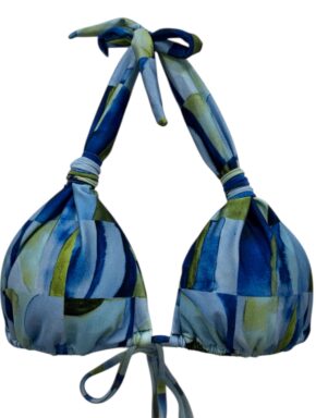 Top de biquíni cortinão frente única com bojo removível Ondra