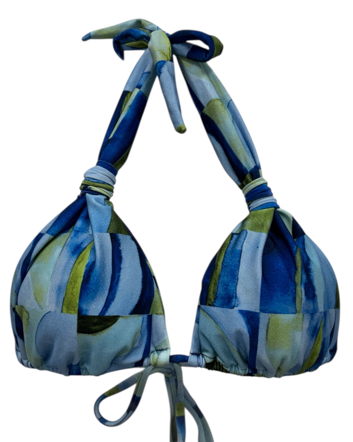 Top de biquíni cortinão frente única com bojo removível Ondra