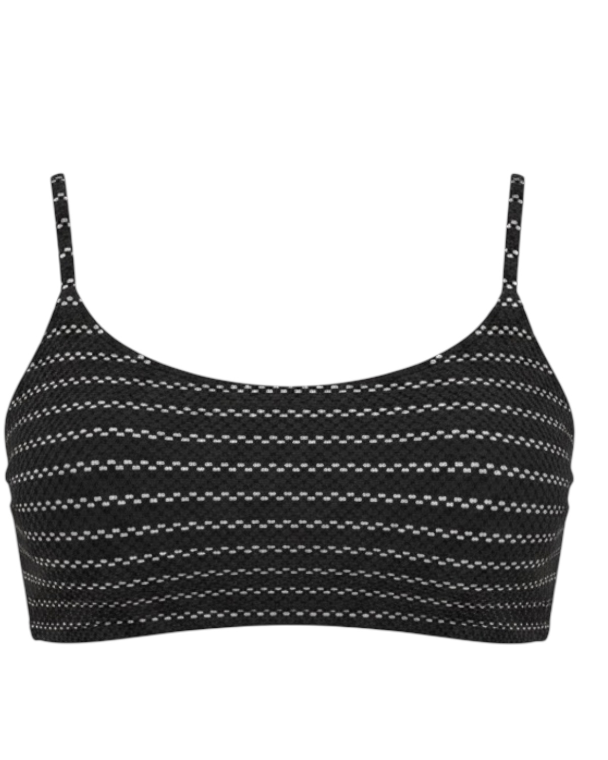 Top de biquíni básico alças reguláveis e bojo removível textura Listra PB