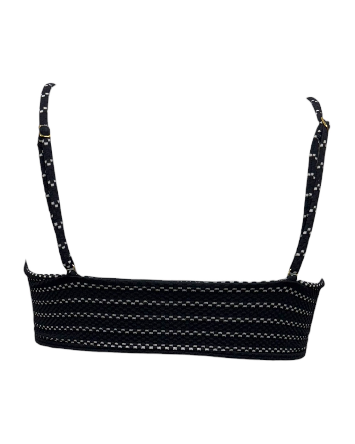 Top de biquíni básico alças reguláveis e bojo removível textura Listra PB - Imagem 2